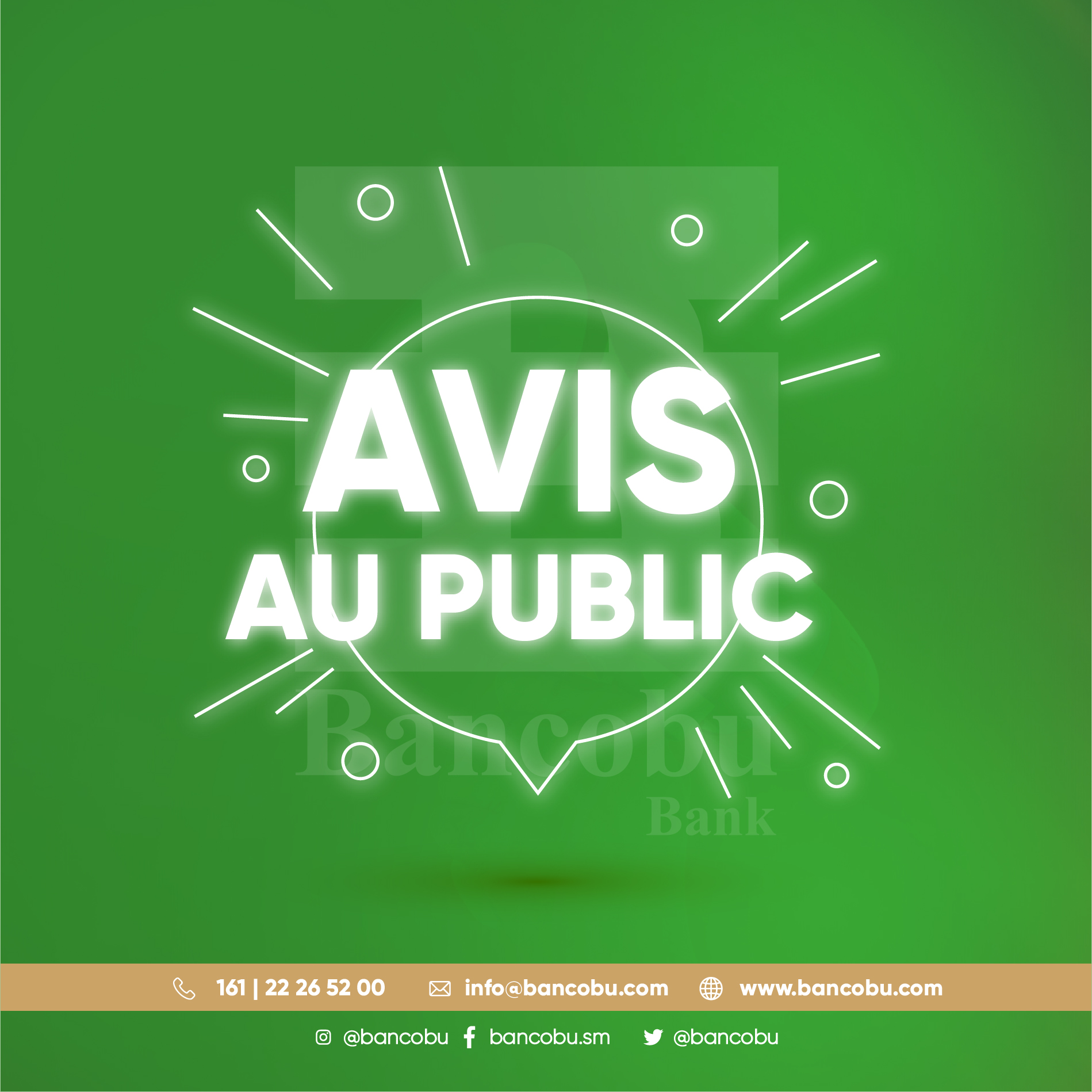 Avis au public.