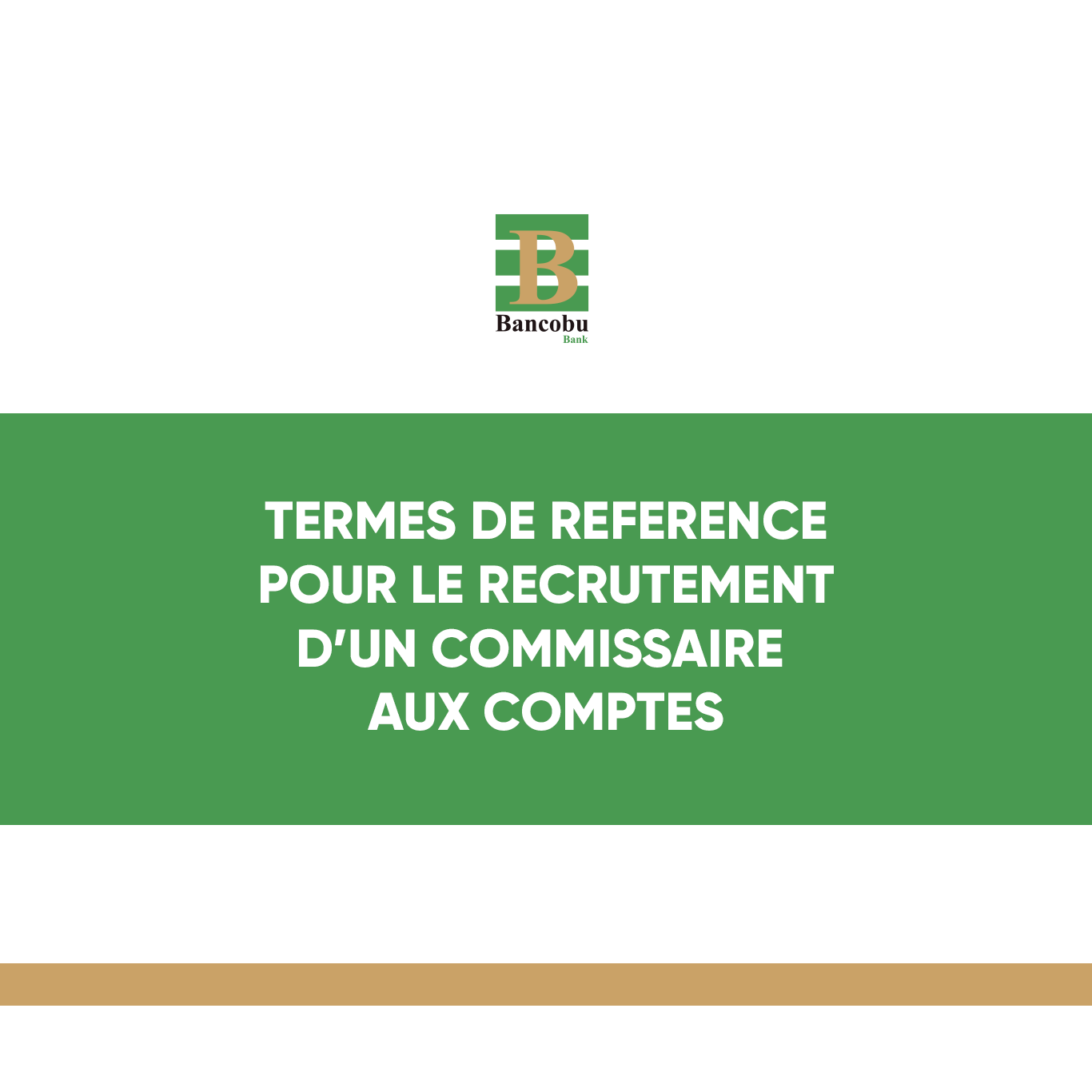 Termes de référence pour le recrutement d’un commissaire  aux comptes